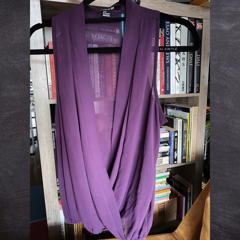 Forever 21 Purple Wrap Blouse